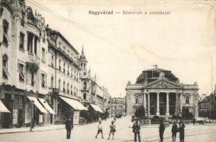 Nagyvárad, Oradea; Bémer tér, színház, Uránia / square, theatre