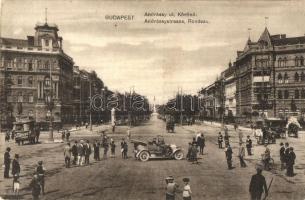 Budapest VI. Andrássy út, Körönd, automobil