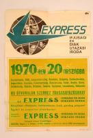 1970 Expressz utazási iroda, Szeged. nagyméretű plakát 80x60 cm