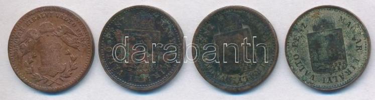 1868KB-1888KB 1kr Cu (4xklf) T:2-,3 patina
