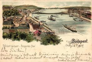 Budapest I. Várkert rakpart, litho