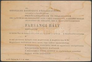 1960 Meghívó az Országos Erdészeti Főigazgatóság és az Erdőgazdaságok és Vállalatok által rendezett ...