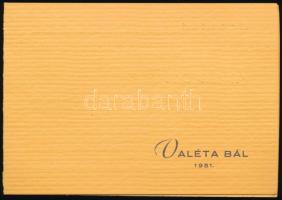 1951 Meghívó a IV. Éves Bánya-, Bányakutató-, Kohó és Erdőmérnökhallgatók valéta báljára