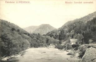 Lupény, Lupeni; Szurduk szoros, kiadja Joánovits János / gorge, river