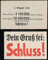 1944 Német béke propaganda szamizdat röpcédulák / German propaganda illegal anti-war labels.