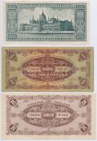 1945-1946. 10.000P-100.000BP 7db inflációs pengő elcsúszott előlapi nyomatokkal T:II-,III