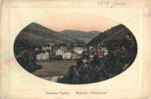 Trencsénteplic, Trencianske Teplice; Nyaralók, kiadja Ucsnay József / Villenviertel / Villas (EK)