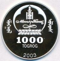 Mongólia 2003. 1000T Ag "Ázsia történelme - Hillary" (19,90g/0.999) T:PP
Mongolia 2003. 1...