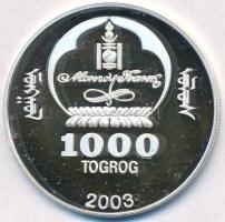 Mongólia 2003. 1000T Ag "Ázsia történelme - Konfuciusz" (19,40g/0.999) T:PP fo.
Mongolia ...