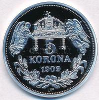 DN "Királyi koronák - II. Ulászló 5 korona 1909" Ag emlékérem tanúsítvánnyal (20,10g/0.999...