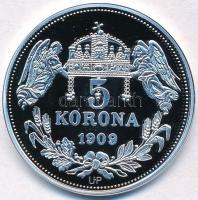 DN "Királyi koronák - Könyves Kálmán 5 korona 1909" Ag emlékérem tanúsítvánnyal (20,10g/0....