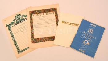 cca 1930-1990 4 db dísztávirat