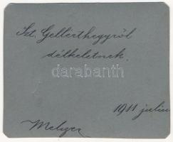 1911  Budapest Lágymányos látképe. 9x7 cm