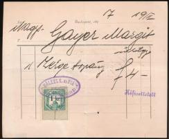 1897 Hölzel Károly lábbeli raktár Bp., V.  reklámos számla