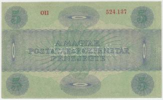 1919. 5K "Osztrák-Magyar Bank..." nyomdai papírránccal T:I