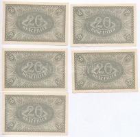 1920. 20f (5x) "11" sorozat T:I,I-