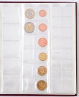 Kis Euro gyűjtemény hat különböző tagország érméiből,  5db teljes és 1db hiányos forgalmi sor "...