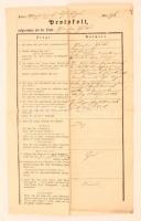 1870 Papi hivatal által kitöltött jegyzőkönyv / kérdőív német nyelven / Protokoll