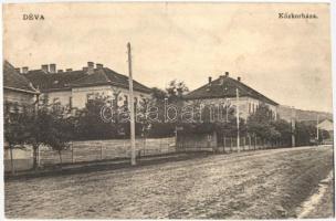 Déva, Közkórház, utcakép / hospital, street view