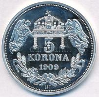 DN "Királyi koronák - II. József 5 korona 1909" Ag emlékérem tanúsítvánnyal (19,99g/0.999/...