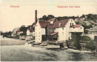 Kolozsvár, Cluj; Nagyszamos folyó részlet malom, Lehota Anna kiadása / river, mill