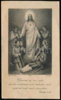 cca 1914-1918 Jézus világháborús hadirokkantak körében, szentkép