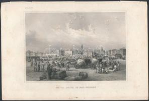cca 1840 New Orleans rakpart Acélmetszet / New Orleans portside etching Page size: 23x15 cm