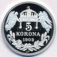DN "Királyi koronák - II. Béla 5 korona 1909" Ag emlékérem tanúsítvánnyal (19,83g/0.999/38...