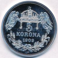 DN "Királyi koronák - III. Béla 5 korona 1909" Ag emlékérem tanúsítvánnyal (20,11g/0.999/3...