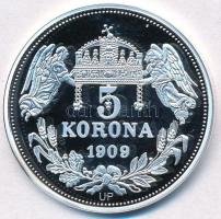 DN "Királyi koronák - IV. Béla 5 korona 1909" Ag emlékérem tanúsítvánnyal (20,11g/0.999/38...