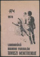 1978 Labdarúgó bajnoki fordulók tavaszi menetrendje fotókkal, 32 p.