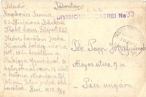 1917 K.u.K. Divisionsbackerei No. 53. / K.u.K. hadi mészárosok, csoportkép / WWI K.u.K. baking divis...