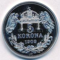 DN "Királyi koronák - II. László 5 korona 1909" Ag emlékérem tanúsítvánnyal (20,12g/0.999/...
