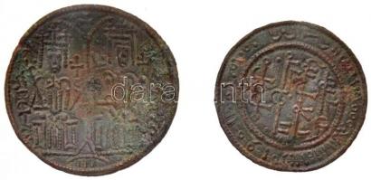 1172-1196. Rézpénz Cu "III. Béla" (2xklf) (3,1g/1,16g) T:2 patina
Huszár: 72;73, Unger I....