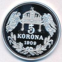 DN "Királyi koronák - III. László 5 korona 1909" Ag emlékérem tanúsítvánnyal (20,14g/0.999...