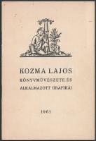 Koós Judit: Kozma Lajos(1884-1948) könyvművészete és alkalmazott grafikái. Bp., 1961, Iparművészeti Múzeum. Kiadói papírkötés, jó állapotban.