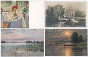 5 db RÉGI orosz művészlap / 5 old Russian art postcards