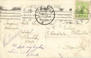 1914 Atlantica gőzhajó fedélzete, Sprenger Károly kapitány / Hungarian steamship 'Atlantica...