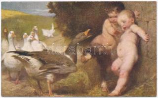 24 db RÉGI művészlap magyar festőktől / 24 old art postcards from Hungarian artists