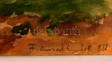 F. Antal Elemér (1896-1995) : Folyó. Akvarell, papír, jelzett, 45×34 cm