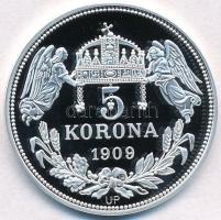 DN "Királyi koronák - III. Károly 5 korona 1909" Ag emlékérem tanúsítvánnyal (20,09g/0.999...