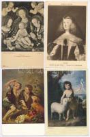 39 db RÉGI spanyol művészlap, vegyes minőség / 39 old Spanish art postcards  , mixed quality