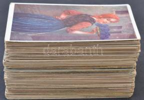 Kb. 201 db RÉGI művészlap, vegyes minőség / Cca. 201 old art postcards, mixed quality