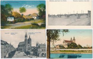 46 db RÉGI lengyel városképes lap, vegyes minőség / 46 old Polish town-view postcards, mixed quality