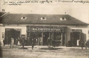 1912 Mohács, Rávics János, Malesevits István üzlete; photo (EK)