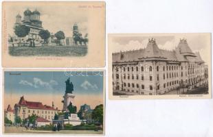 17 db RÉGI román városképes lap, főleg Bukarest és Sinaia / 17 old Romanian town-view postcards, mostyl from Bucharest and Sinaia