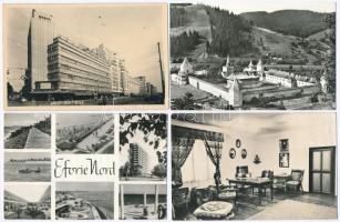 29 db MODERN román városképes lap az 1960-as és 1970-es évekből, vegyes minőség / 29 modern Romanian town-view postcards from the '60s and '70s