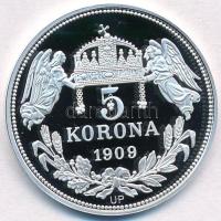 DN "Királyi koronák - I. András 5 korona 1909" Ag emlékérem tanúsítvánnyal (20,36g/0.999/3...