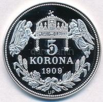 DN "Királyi koronák - II. András 5 korona 1909" Ag emlékérem tanúsítvánnyal (20,09g/0.999/...