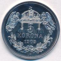 DN "Királyi koronák - III. András 5 korona 1909" Ag emlékérem tanúsítvánnyal (20,13g/0.999...
